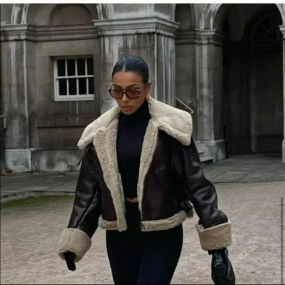 ZARA FAUX FUR DOUBLE FACED JACKET - Picture 1 of 13